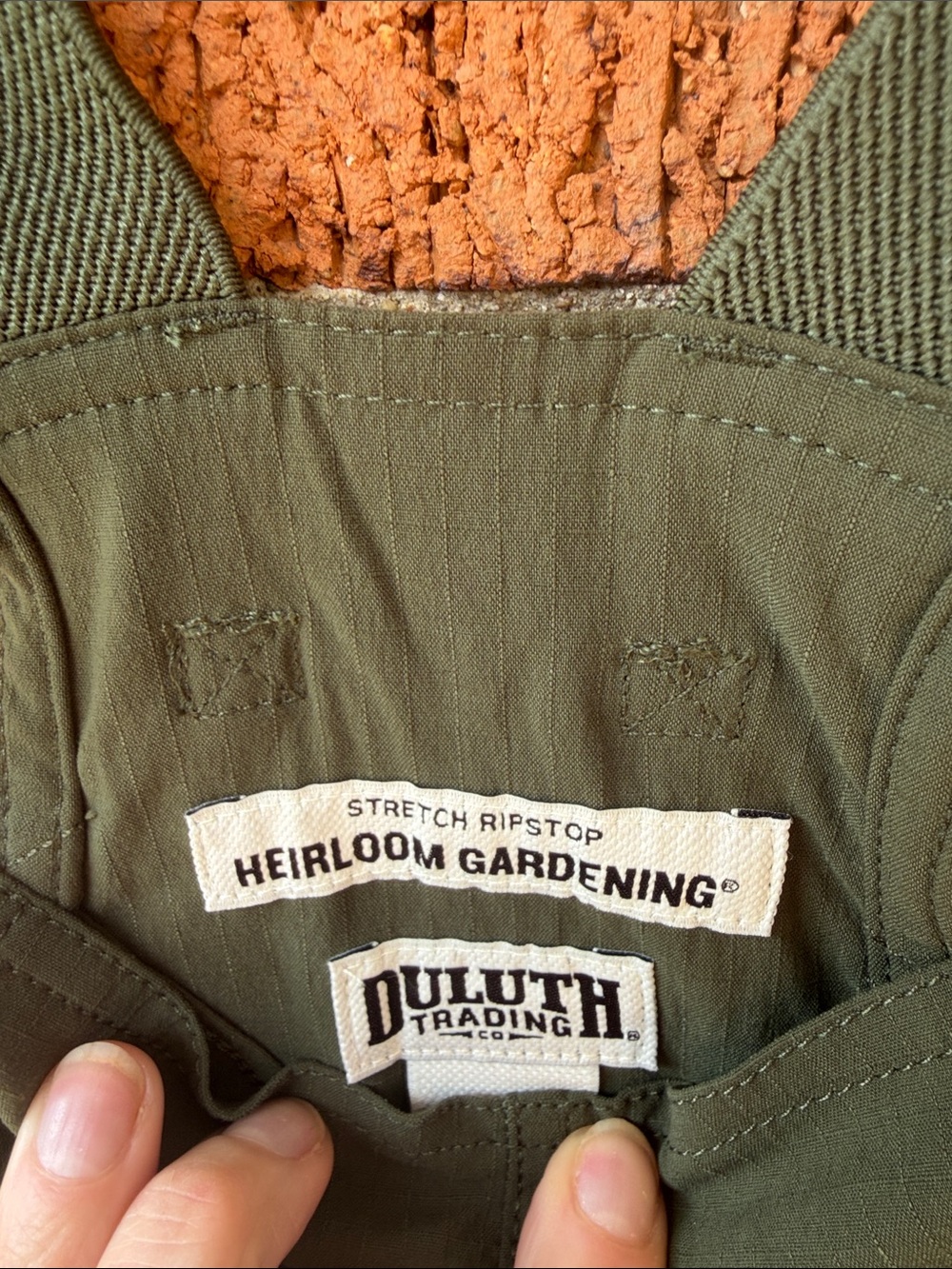 Duluth Trading Co Women Heirloom Gardening Bib Overall Shorts Green Large NWT - Picture 2 of 7